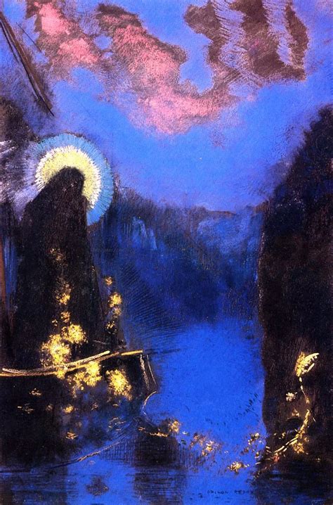 Odilon Redon The Boat Also Known As Virgin With Corona Oil Painting