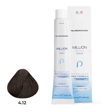 Крем-краска для волос TNL Million Gloss оттенок 4.12 Коричневый ...