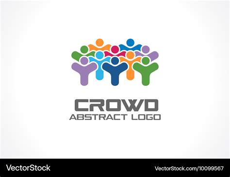 Abstract Logo For Business Company Crowd Society Vector Image