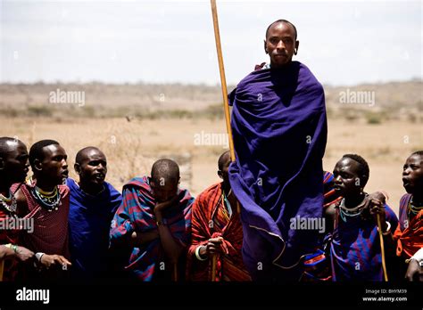 Jumping Dance At A Masai Village Ngorongoro Conservation Area