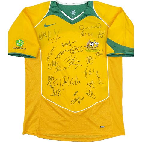 Socceroos - 2005 Qualifiers Squad Signed & Framed Jersey | Taylormade ...