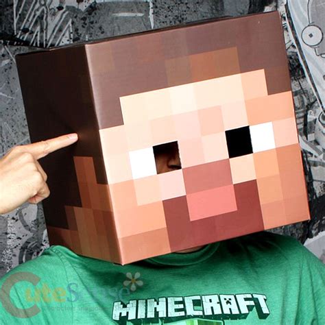 Minecraft Steve Head Cardboard Box Cosplay Costume Jinx Licensed Ebay