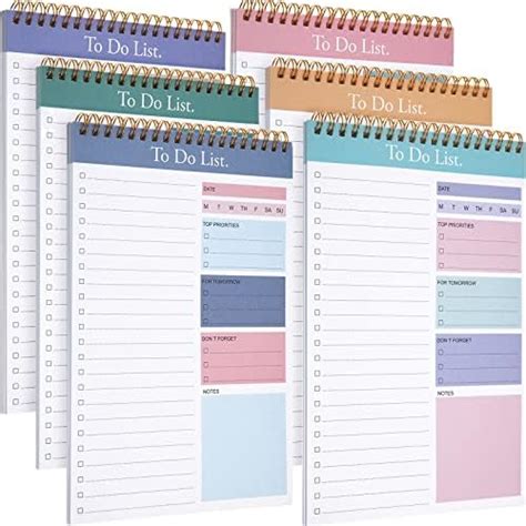 Amazon Thenshop Pack To Do List Notepad Daily Planner X