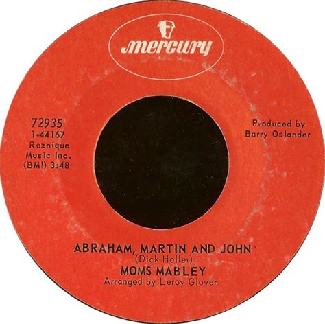 Moms Mabley Abraham Martin And John Releases Discogs