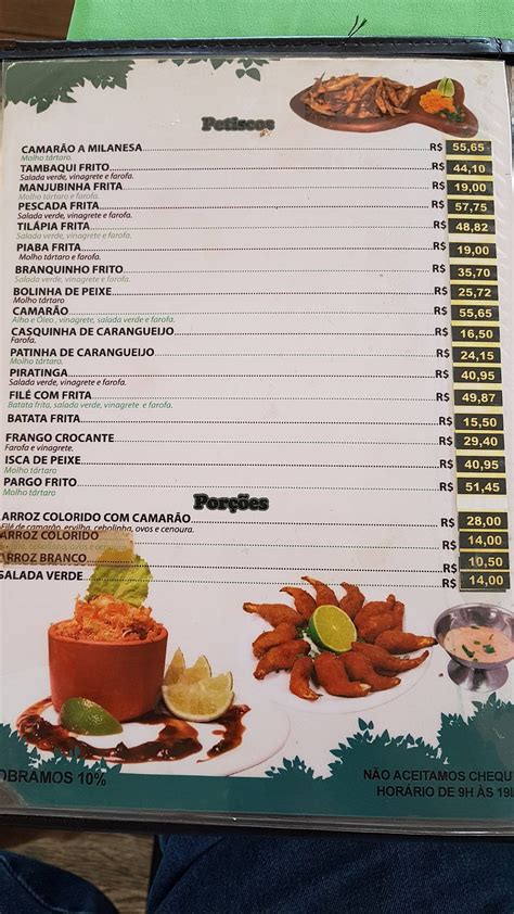 Menu Em Restaurante Flutuante Poti Velho Teresina