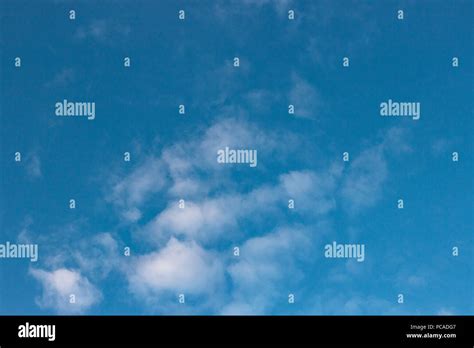 Textures of clouds, clear sky Stock Photo - Alamy