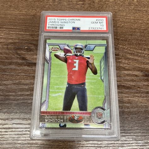 2015 Topps Chrome Jameis Winston RC PSA 10 Gem Mint 200 Rookie