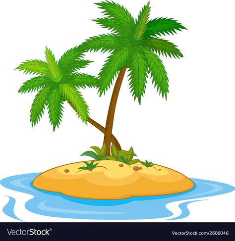 Tropical island cartoon Royalty Free Vector Image