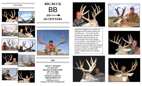 Big Buck Outfitters -- Hunting Wyoming & Montana -- Home