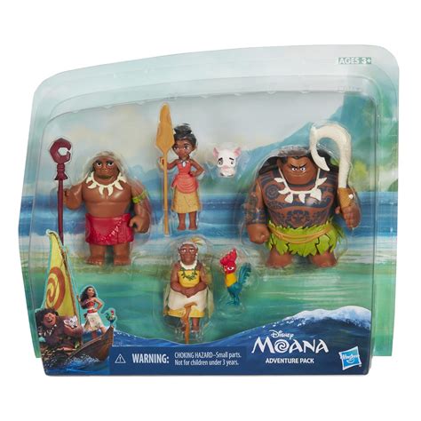 Disney Moana Adventure Pack 6 Figures Characters Dolls Toy Set New Free