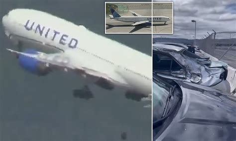 Tire Falls Of United Operated Boeing 777 At Take Off O T Lounge