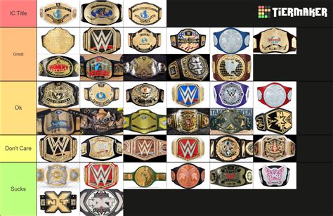 Wwe Belts Tier List Community Rankings Tiermaker