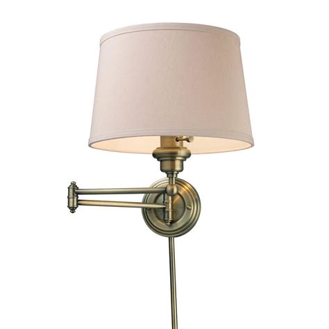 Titan Lighting Westbrook Light Antique Brass Swing Arm Wall Mount Tn