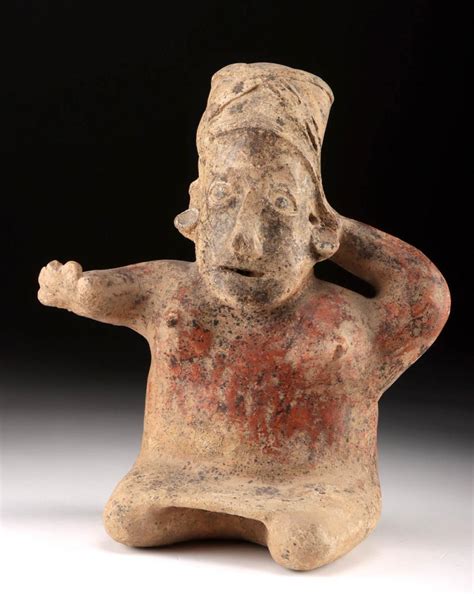 Lot Jalisco Pottery Seated Semi Nude Female Figure