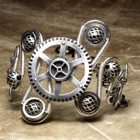 Steampunk Jewelry Bracelet Made By Catherinetterings Sil Flickr