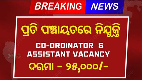 Odisha Gram Panchayat Recruitment 2023 Panchayat Level Jobs Apply Now