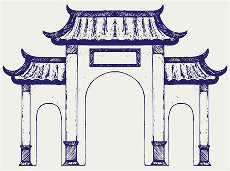 Royalty Free Chinese Gate Clip Art, Vector Images & Illustrations - iStock