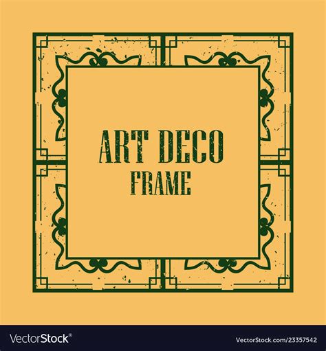 Art deco vintage frame Royalty Free Vector Image