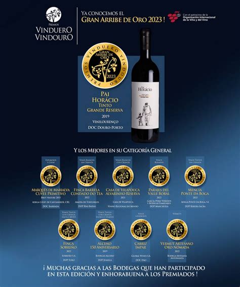 Pai Horacio Tinto Grande Reserva Gana Vinduero Vindouro