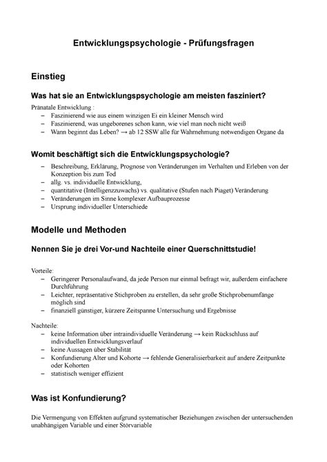 Zusammenfassung Pr Ng Entwicklungspsychologie Entwicklungspsychologie