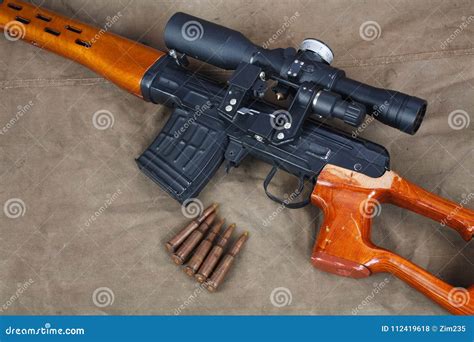 SVD sniper rifle stock photo. Image of metal, hidden - 112419618