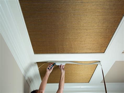 How To Install Grasscloth On A Coffered Ceiling Hgtv