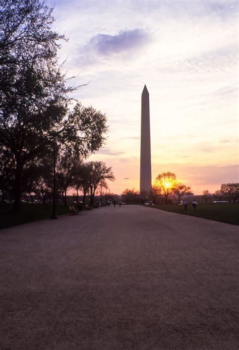 Free Vintage Stock Photo of Washington Monument Sunset - VSP