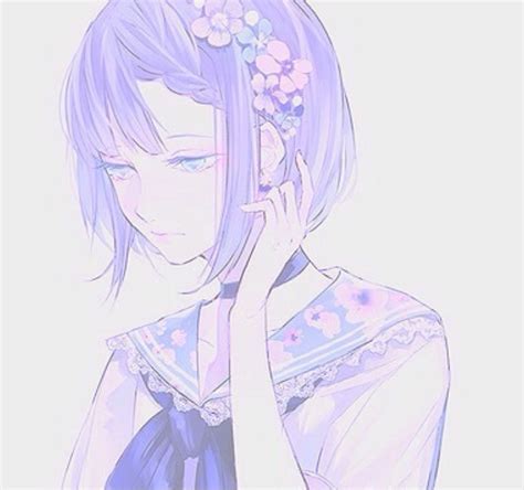 Purple Aesthetic Pastel Anime Girl