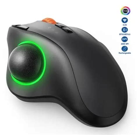 Seenda Bluetooth Rgb Trackball Mouse Ghz Wireless Finger Control