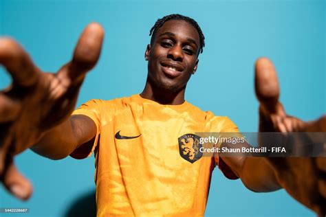 Jeremie Frimpong of Netherlands poses during the official FIFA World ...