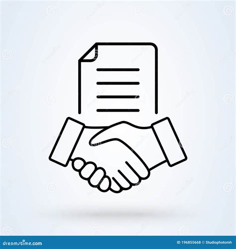 Concept Contract Illustration Cartoon Vector Cartoondealer