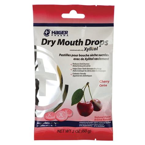 Hager Pharma Dry Mouth Drops Cherry 26 Ct