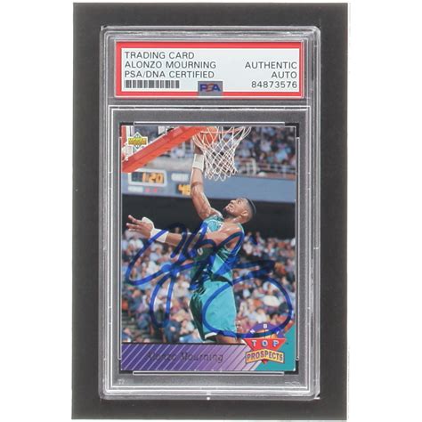 Alonzo Mourning Signed Upper Deck Tp Psa Pristine Auction