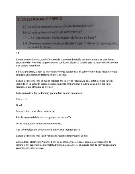 Solution Cuestionario Inducci N Electromagn Tica Studypool