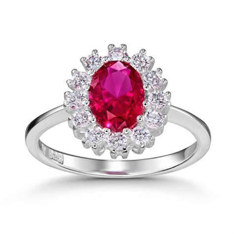 Ring Princess Ruby 925 Sterling Silber Mit Zirkonia MAINPUNKT 925