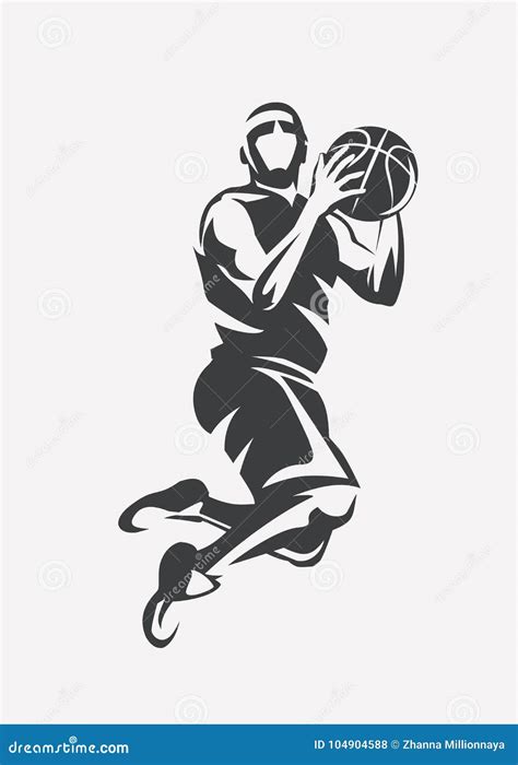 Basketball Player, Silhouette Cartoon Vector | CartoonDealer.com #35178991