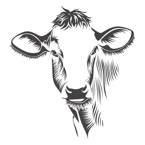 Detailed Cow Line Art | Free SVG