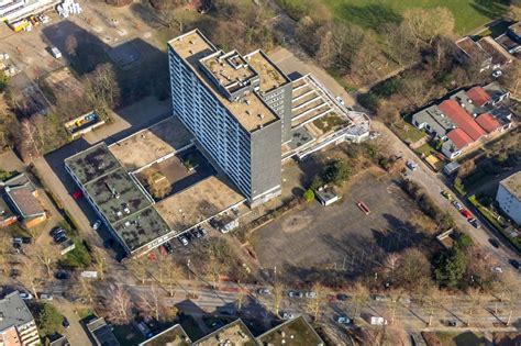 Luftaufnahme Gladbeck Abriß Baustelle zum Rückbau des Hochhaus