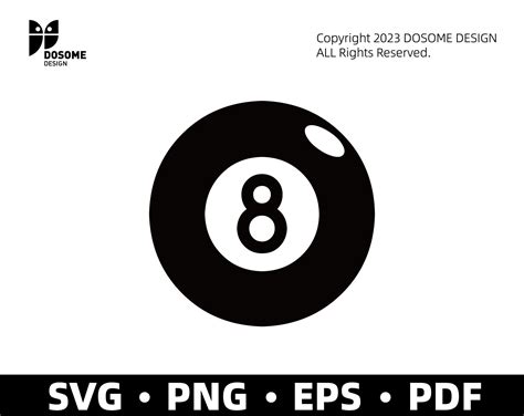 8 Ball Pool Billiard Ball Svg Files 8 Ball Billiard Ball Cut Files 8