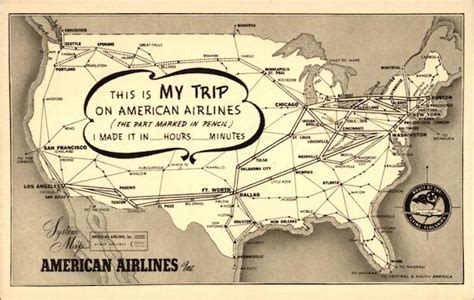 American Airlines Route Map Maps