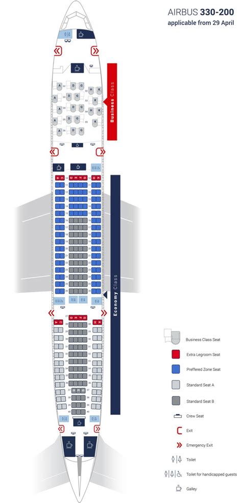 Seat Map Qantas Airways Airbus A330 200 Domestic 251PAX SeatMaestro