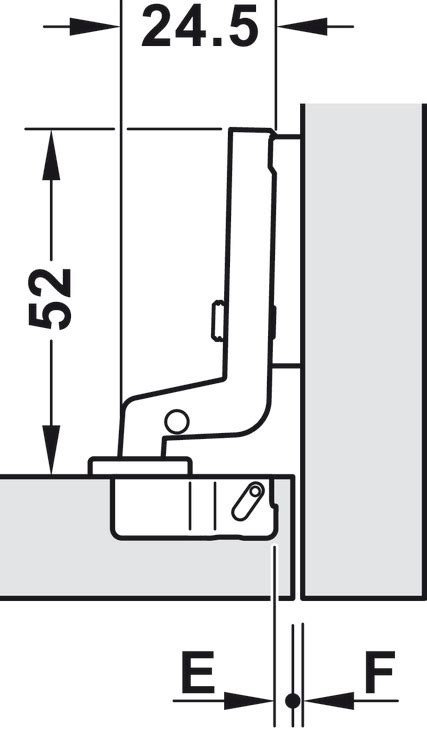 Concealed Cup Hinge H Fele Metalla Mini A Inset Mounting In The