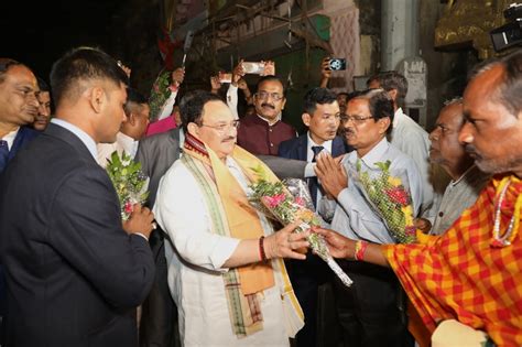 Bjp National President Shri Jp Nadda Offered Prayers At Maa Bhagabati