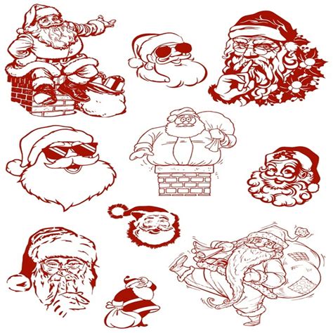 Santa Claus Bundle Svg Santa Svg Santa Claus Face Svg Santa Etsy