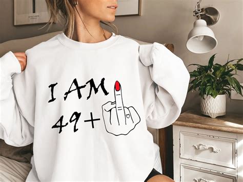 I Am 49 Middle Finger Svg 50th Birthday Gifts For Women Etsy