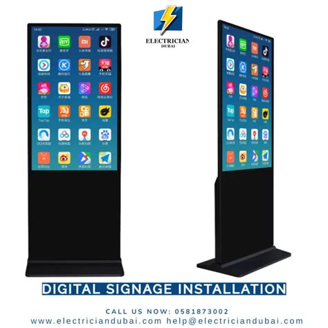 Digital signage Installation - 0581873002 | Electrician Dubai | كهربائي دبي