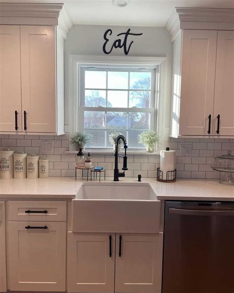 White Farmhouse Sink Kitchen With Wall D Cor Soul Lane