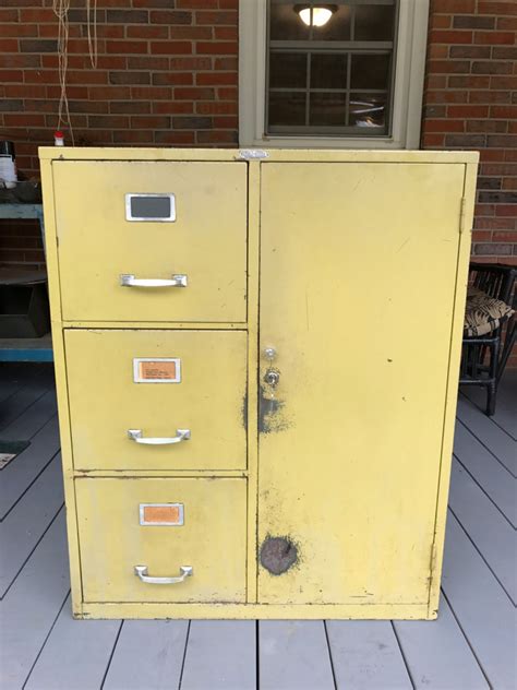 Vintage Cole Steel Metal File Cabinet Combination Safe Etsy