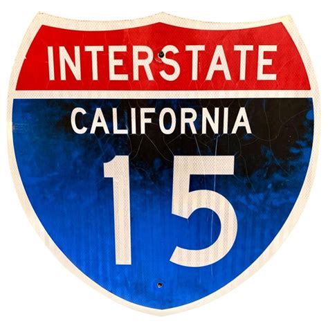 California Interstate 15 Freeway Sign For Sale at 1stDibs | interstate 15 sign, interstate signs ...