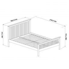 Atlanta Two Tone High Footend Bedstead Size Double Bentley Designs